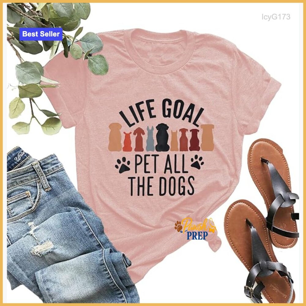 Funny Dog Mom T-Shirt Women's Loose Fit Cotton Casual Tee